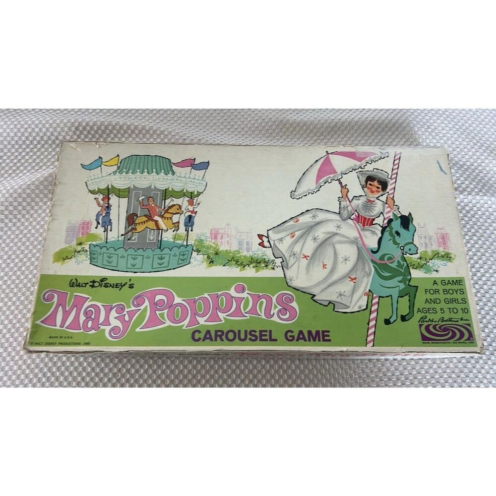 Replacement Board and Rule Vintage Wlat Disney Mary Poppins Game